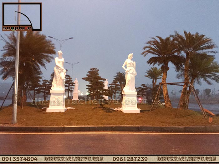 Tượng cô gái điêu khắc- sản phẩm trang trí ấn tương và đầy ý nghĩa